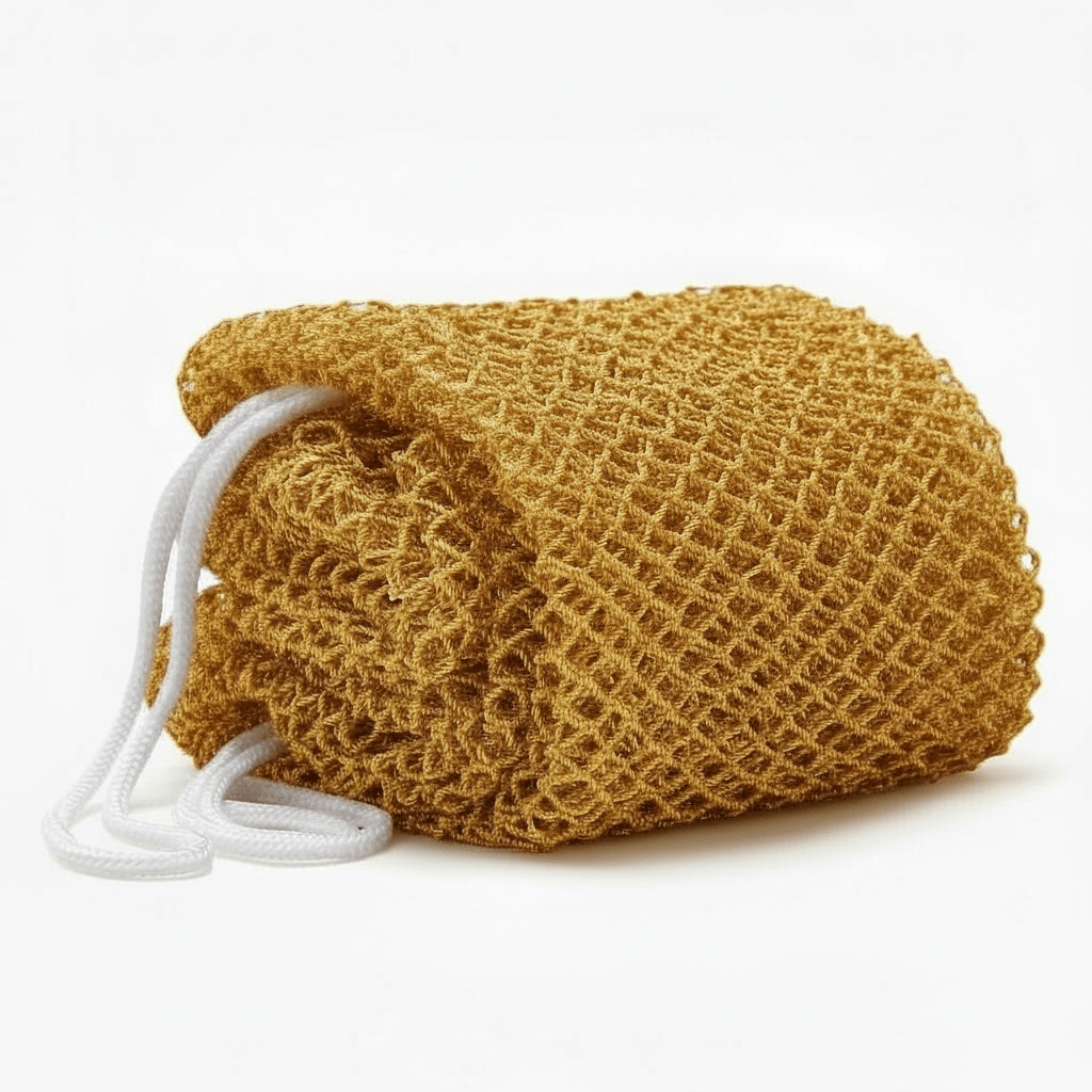 sweetscrub exfoliating african sponge in color gold - Solaurae